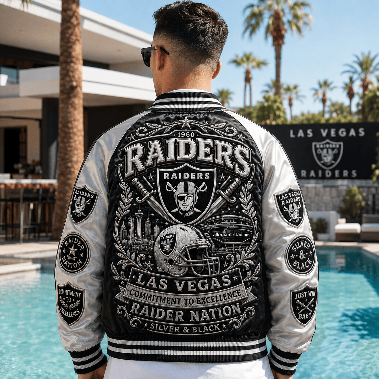 PREMIUM LVR SATIN BASEBALL JACKET NTNA