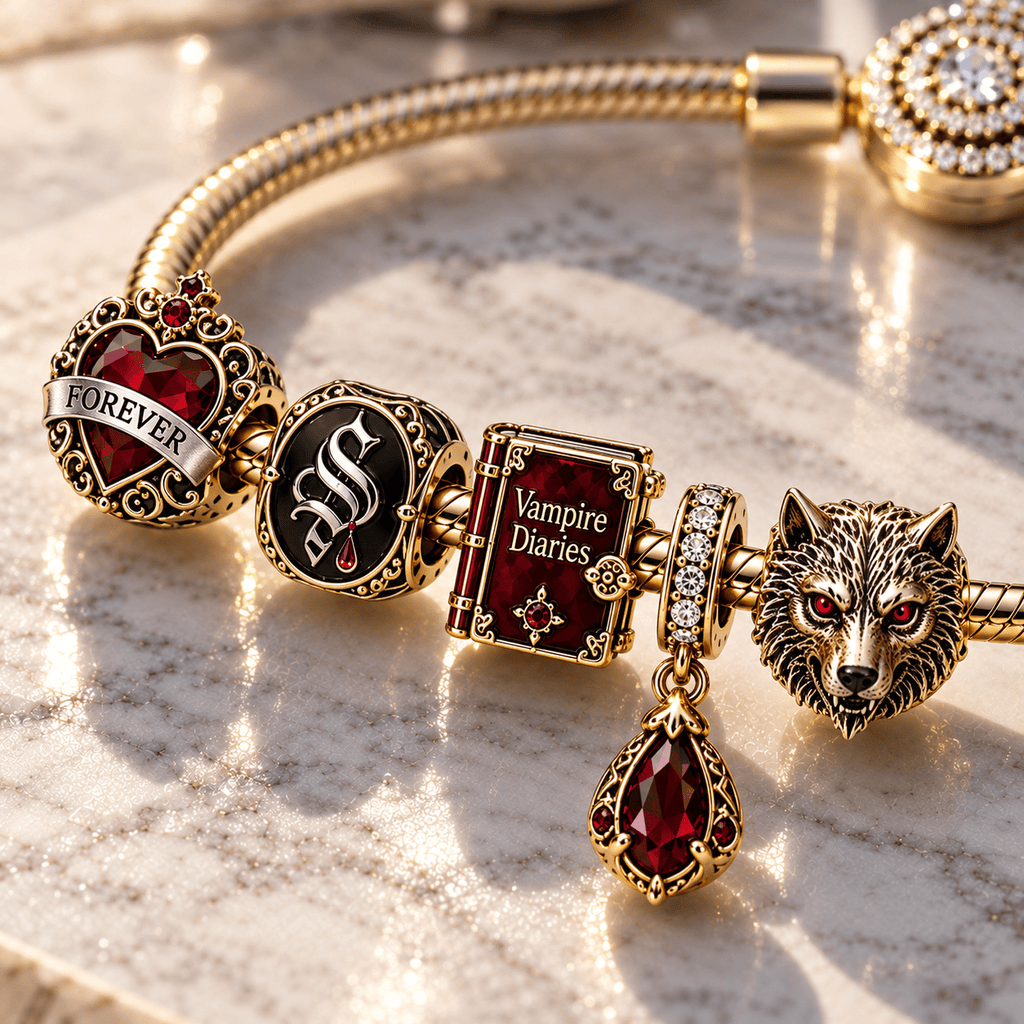 TVD Gold Charm Bracelet Set PTT