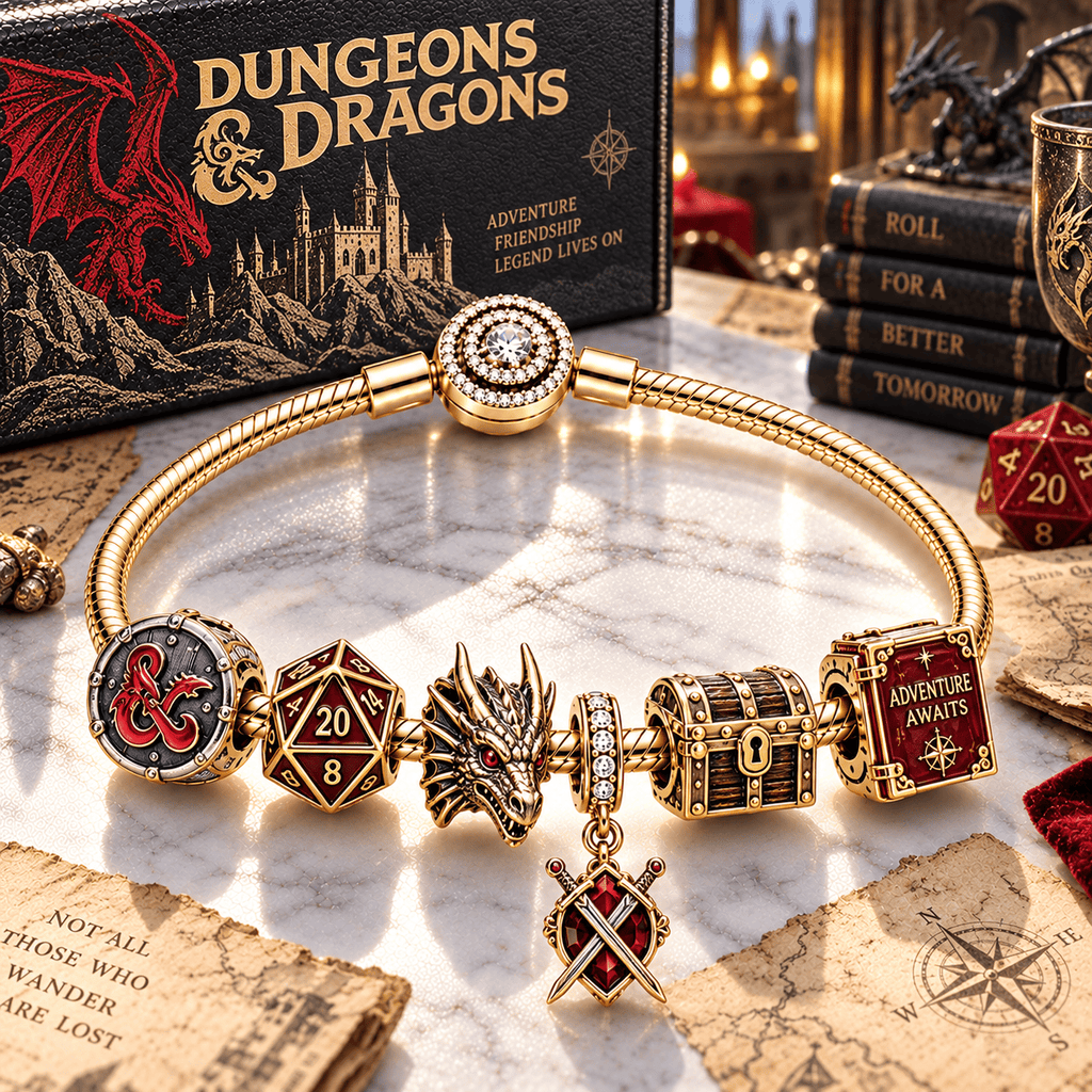 DNDG Gold Charm Bracelet Set PTT