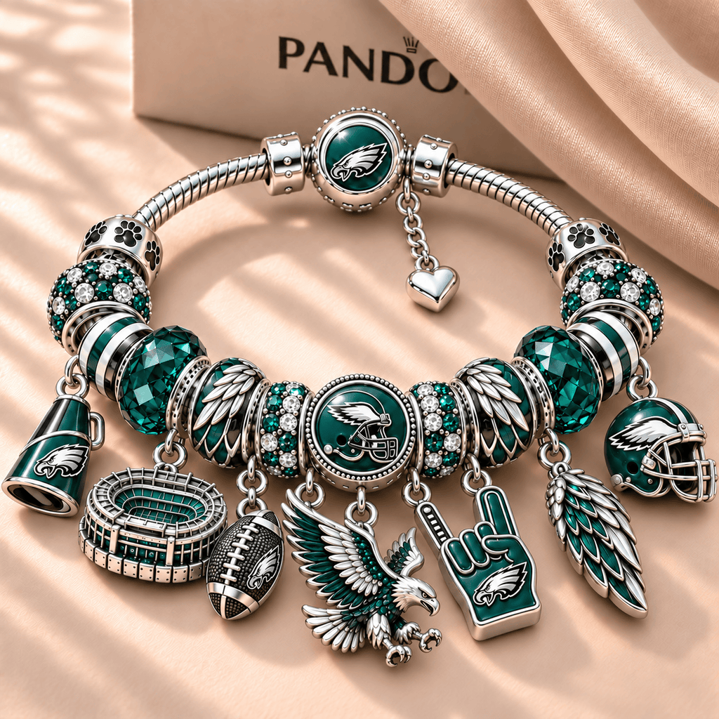 PLDE Silver Charm Bracelet Set NTTB