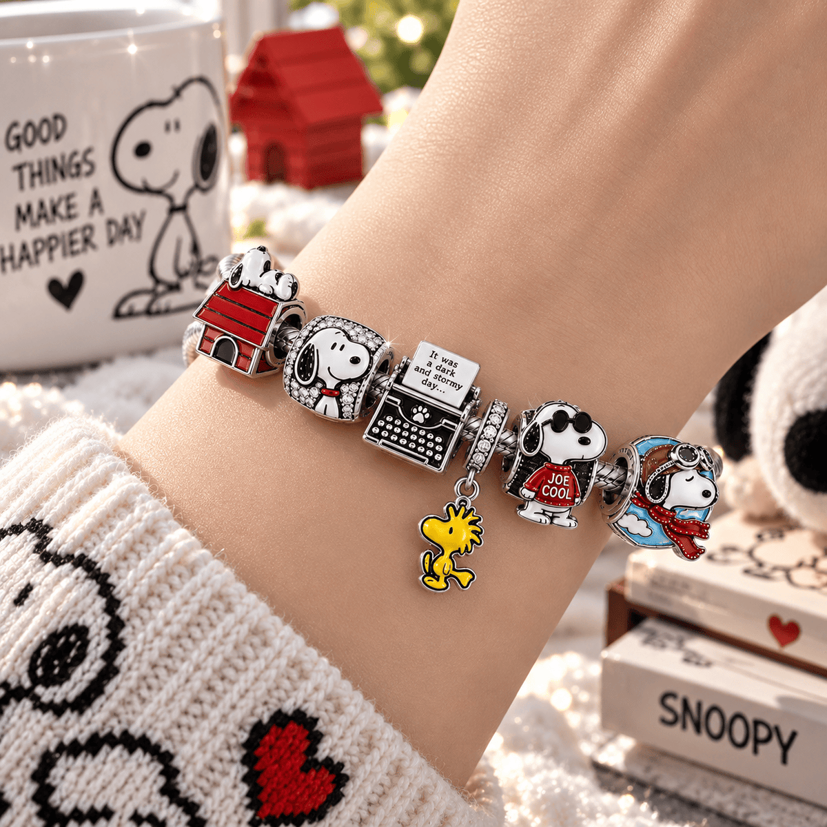 SNPY Silver Charm Bracelet Set PTT
