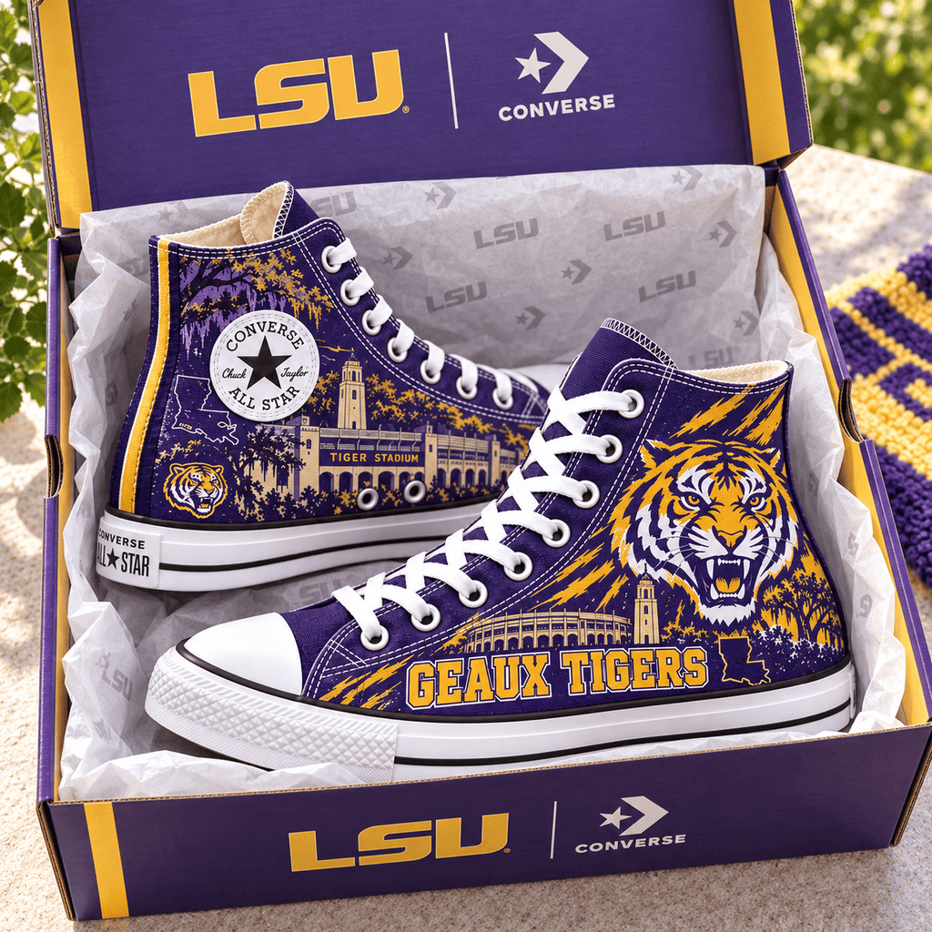 PREMIUM LSU HIGH-TOP SNEAKERS HQH