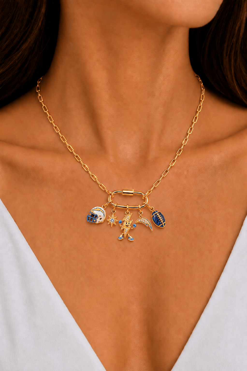 LAC Solid Gold Chain with Diamond Pendant TMH